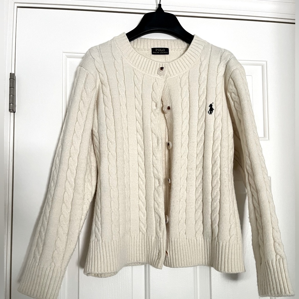 Like new Polo Ralph Lauren cardigan in cream